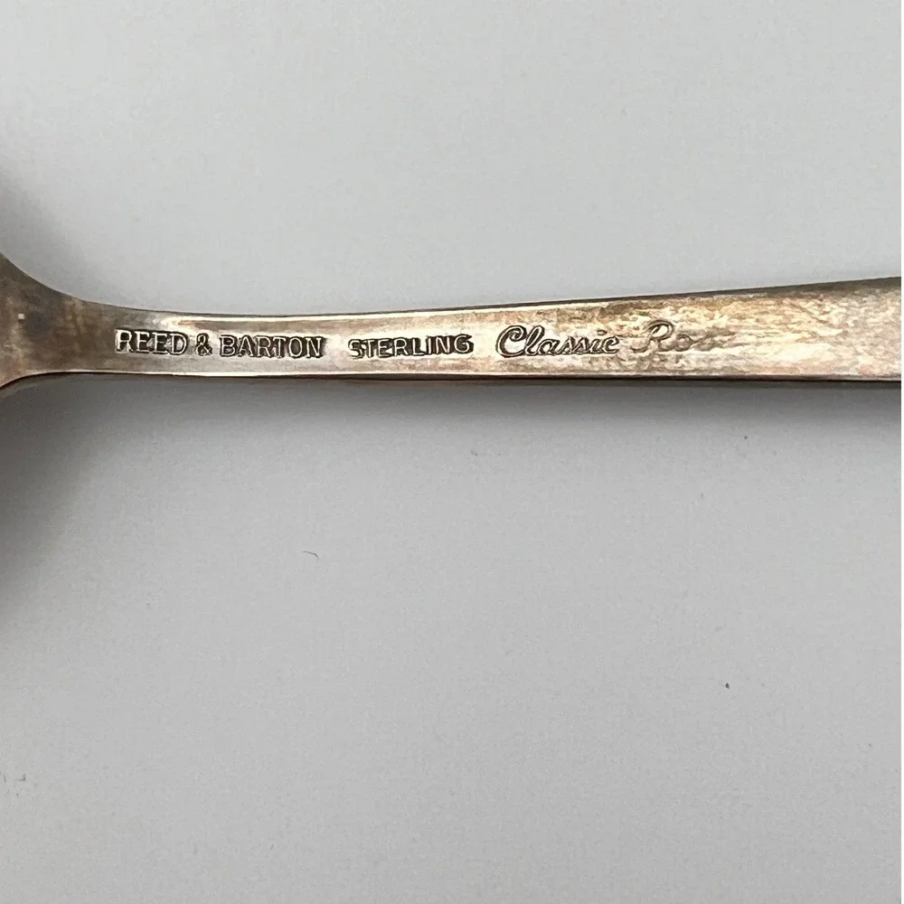 Reed and Barton Jelly Spoon 6.25in Silver Good Classic Rose Sterling
